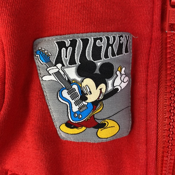 Disney Baby Rock Star Mickey Mouse Zip-Up Sweatshirt Jacket size 0-3 Months - Picture 2 of 12